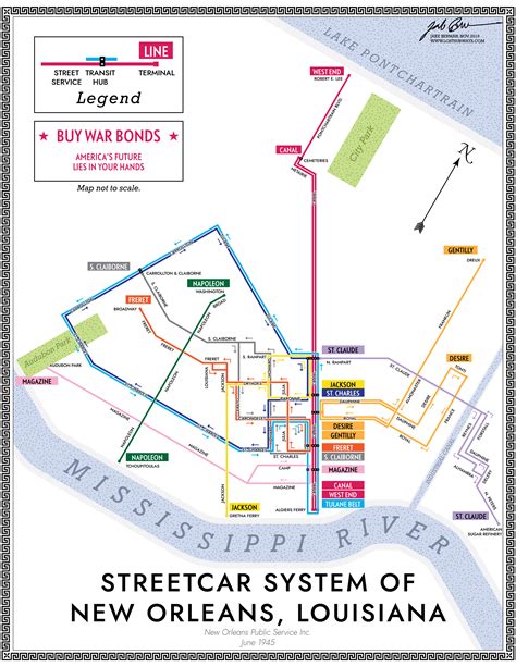 Printable New Orleans Streetcar Map